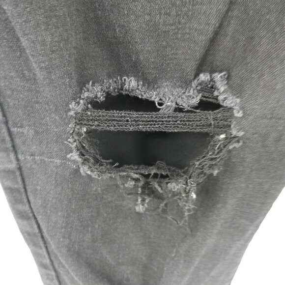KanCan Kurvy Ultra High Ankle Skinny Jeans Black Size 29 Distressed Destroyed - Picture 3 of 9